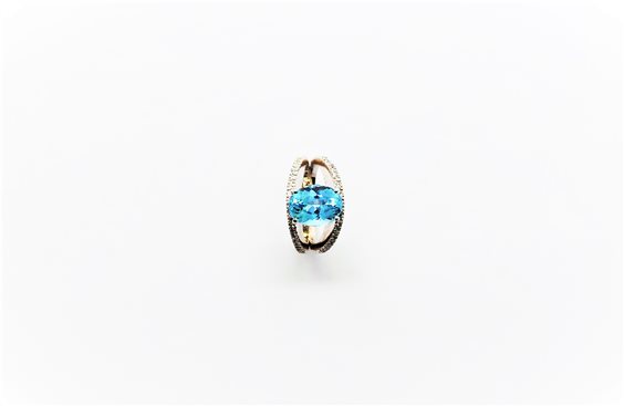 Anello Artigianale Donna Aquamarine Collection in Oro bianco Acquamarina 01/17 - 01/17